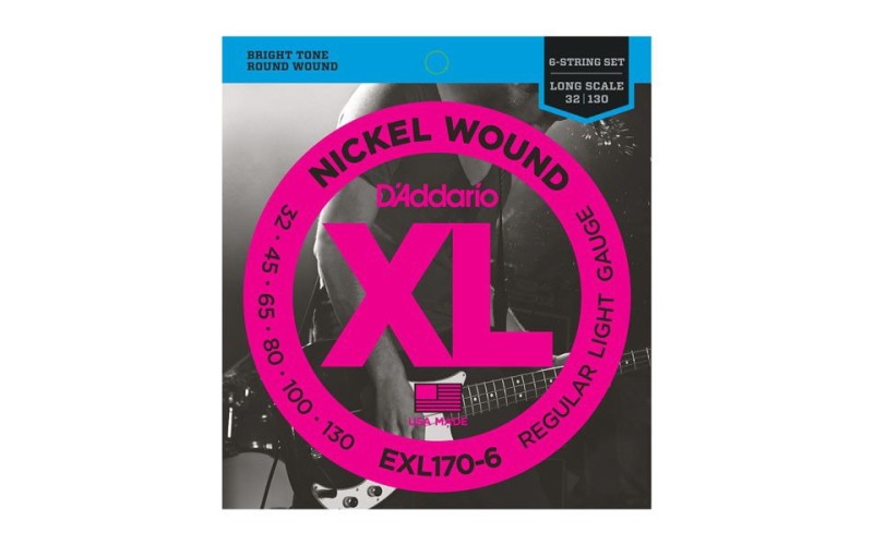 D'ADDARIO EXL170-6 - струны для 6 струнной бас-гитары, 32-130