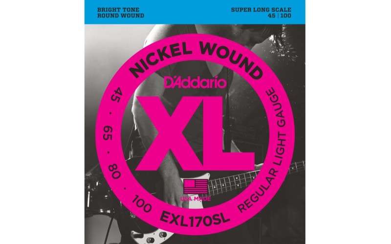 D'ADDARIO EXL170SL - струны для БАС-гитары, Super Long, 045-100