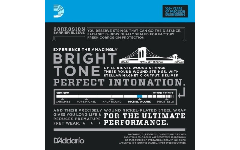 D'ADDARIO EXL170TP 2 комплект струн для бас-гитары