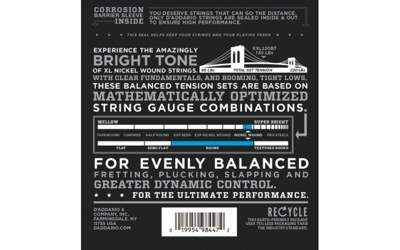 D'ADDARIO EXL220BT струны для бас-гитары