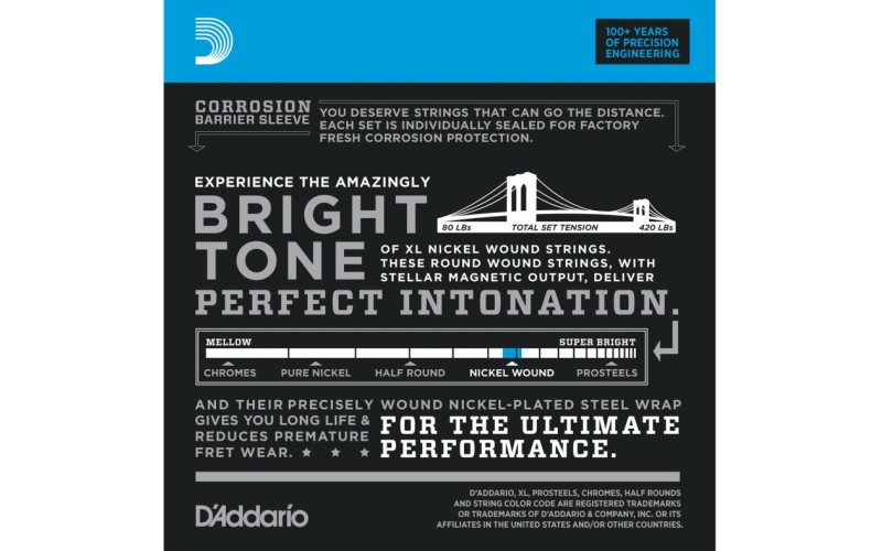 D'ADDARIO EXL220TP - струны для БАС-гитары Super Long/Soft Long  40-95, 2 комплекта