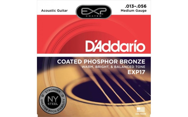 D'ADDARIO EXP17 - струны для акустической гитары, Medium, 13-56