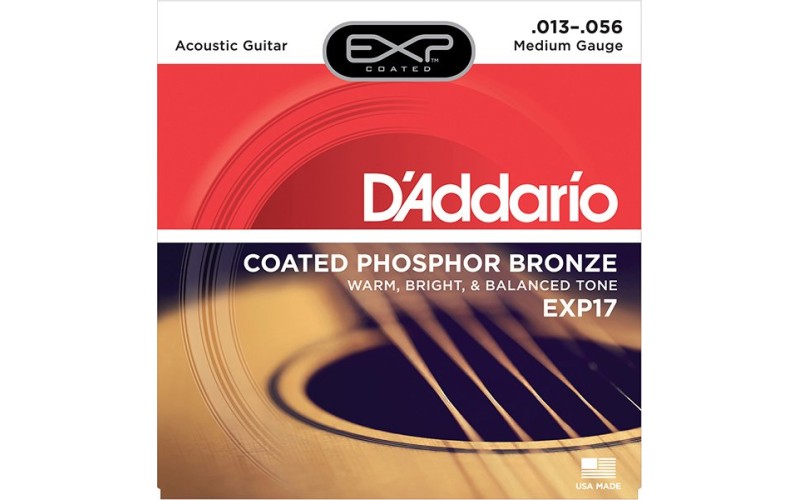 D'ADDARIO EXP17 - струны для акустической гитары, Medium, 13-56