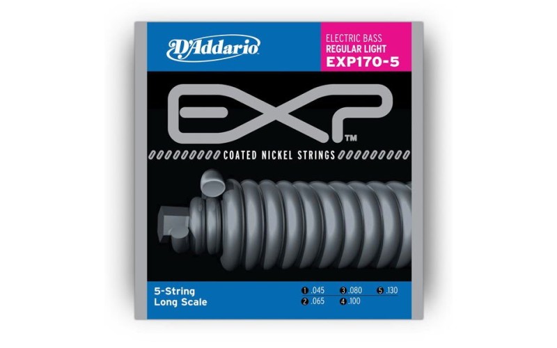 D'ADDARIO EXP170-5 - струны для 5-струнной бас-гитары, 45-130