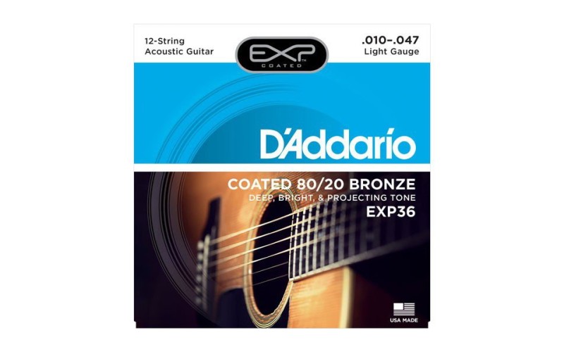 D'ADDARIO EXP36 - струны для 12- струнной гитары, 10-47
