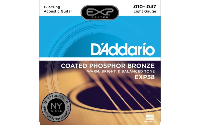 D'ADDARIO EXP38 - струны для 12- струннной гитары, 10-47