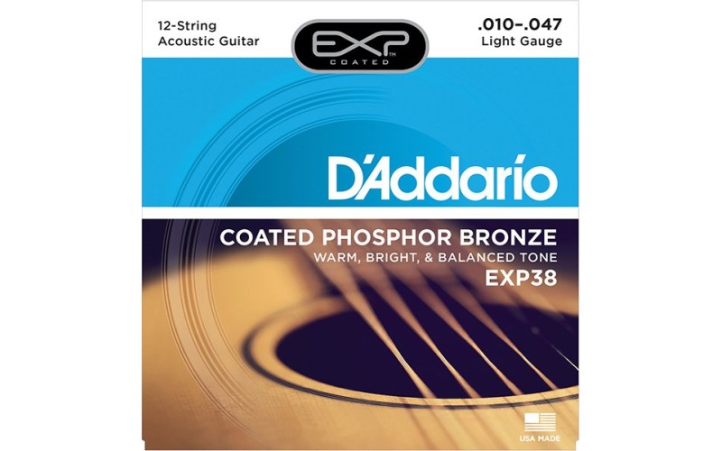 D'ADDARIO EXP38 - струны для 12- струннной гитары, 10-47