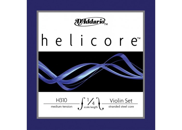 D'Addario H310-1/4M Helicore Комплект струн для скрипки размером 1/4, среднее натяжение