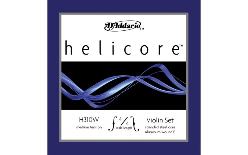 D'ADDARIO H310W 4/4M helicore струны скрипичные 4/4 medium (w/Wound E)