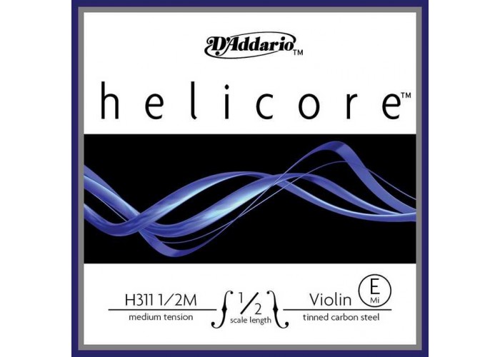 D'Addario H311-1/2M-B10 Helicore Отдельная струна Е/Ми для скрипки размером 1/2, ср. натяж, 10шт