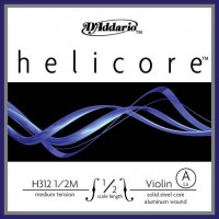 D'Addario H312-1/2M-B10 Helicore Отдельная струна А/Ля для скрипки размером 1/2, ср. натяж, 10шт
