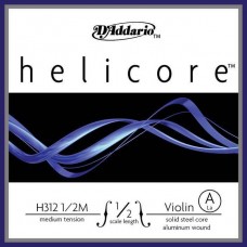 D'Addario H312-1/2M-B10 Helicore Отдельная струна А/Ля для скрипки размером 1/2, ср. натяж, 10шт