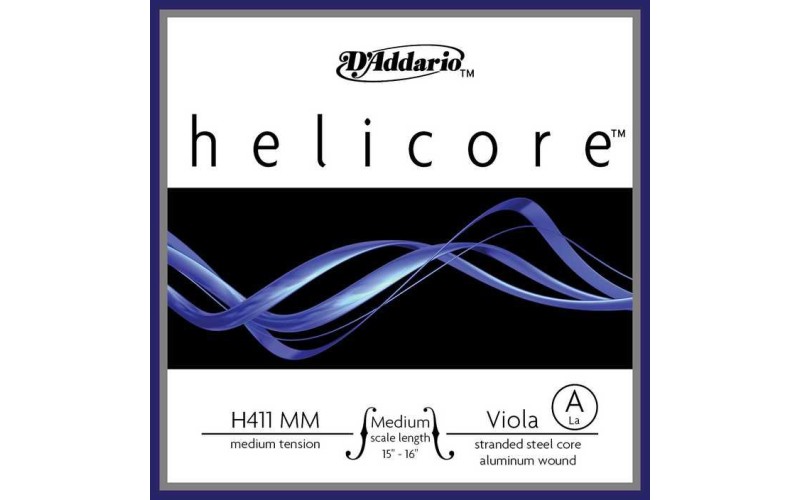 D'Addario H411-MM-B10 Helicore Отдельная струна A/Ля для альта, среднее натяжение, 10шт