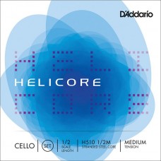 D'Addario H510-1/2M Helicore Комплект струн для виолончели размером 1/2, среднее натяжение