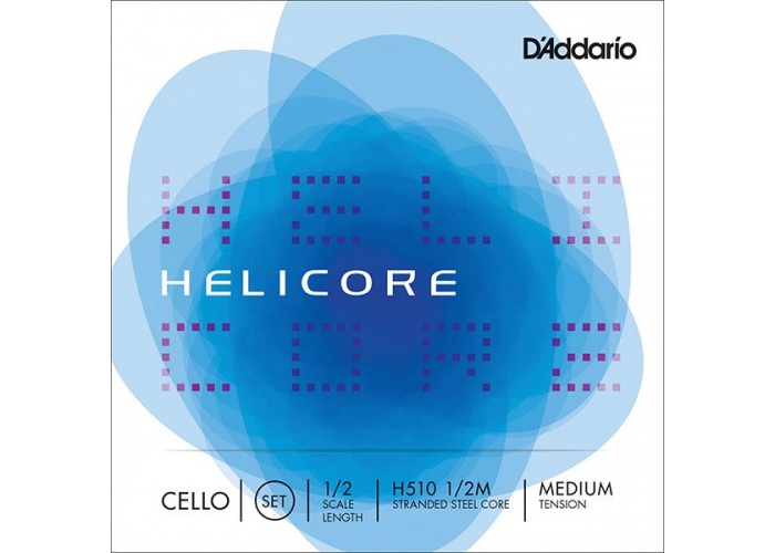 D'Addario H510-1/2M Helicore Комплект струн для виолончели размером 1/2, среднее натяжение