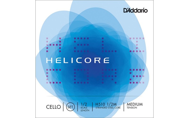 D'Addario H510-1/2M Helicore Комплект струн для виолончели размером 1/2, среднее натяжение