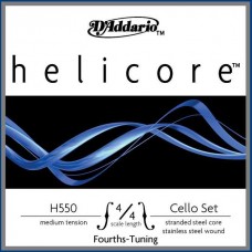 D'Addario H550-4/4M Helicore Fourths-Tuning Комплект струн для виолончели 4/4, квартовый строй