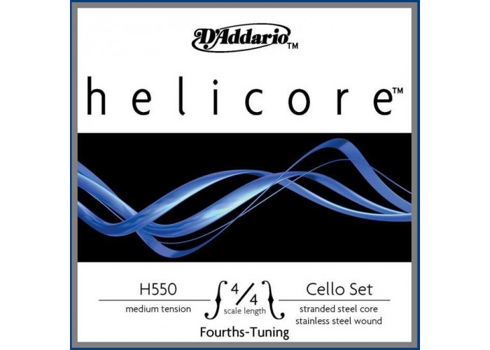 D'Addario H550-4/4M Helicore Fourths-Tuning Комплект струн для виолончели 4/4, квартовый строй