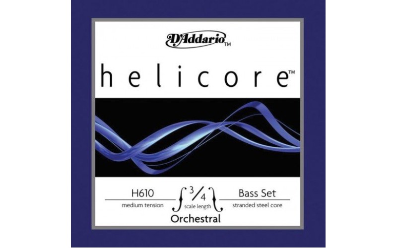 D'ADDARIO H610 3/4M струны для контрабаса HELICORE, medium tension, 3/4