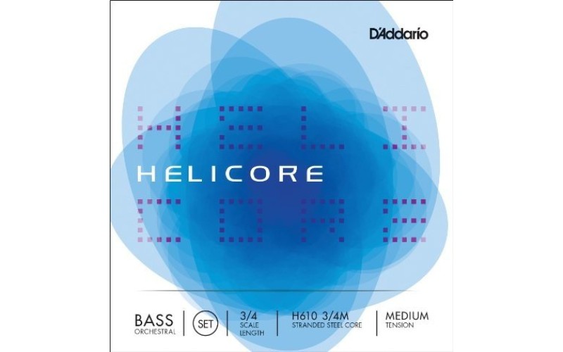 D'ADDARIO H610 3/4M струны для контрабаса HELICORE, medium tension, 3/4