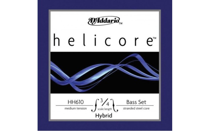 D'ADDARIO HH610 3/4M струны для контрабаса Helicore Hybrid Bass, Medium Tension, 3/4