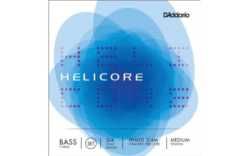 D'ADDARIO HH610 3/4M струны для контрабаса Helicore Hybrid Bass, Medium Tension, 3/4