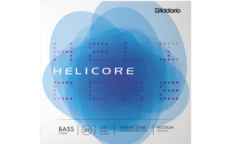 D'ADDARIO HH610 3/4M струны для контрабаса Helicore Hybrid Bass, Medium Tension, 3/4