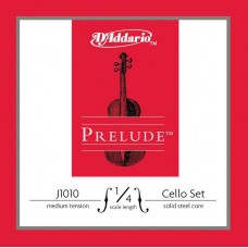 D'Addario J1010-1/4M Prelude Комплект струн для виолончели размером 1/4, среднее натяжение