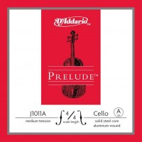 D'Addario J1011A-4/4M Prelude Отдельная струна А/Ля для виолончели размером 4/4, алюминий, ср. нат