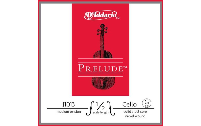 D'Addario J1013-1/2M Prelude Отдельная струна G/Соль для виолончели размером 1/2, среднее натяжение