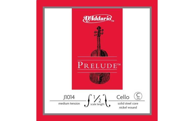 D'Addario J1014-1/2M Prelude Отдельная струна С/До для виолончели размером 1/2, среднее натяжение