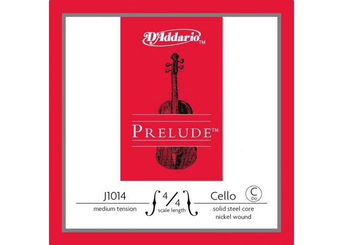 D'Addario J1014-4/4M Prelude Отдельная струна До/С для виолончели размером 4/4, среднее натяжение