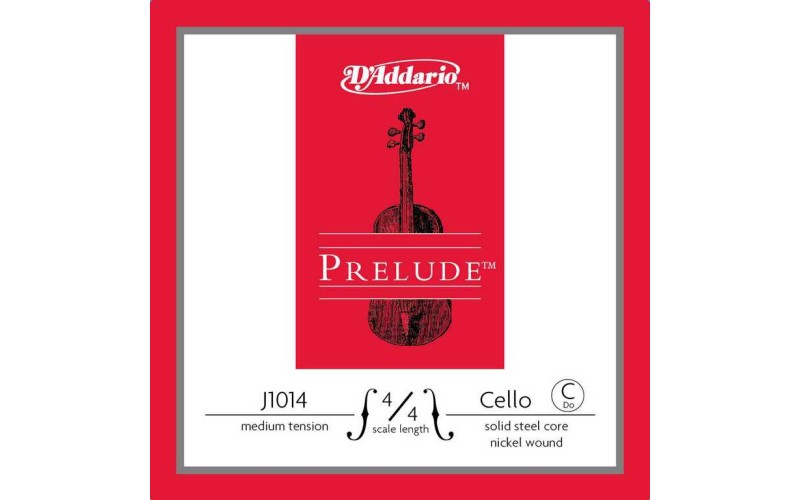 D'Addario J1014-4/4M Prelude Отдельная струна До/С для виолончели размером 4/4, среднее натяжение