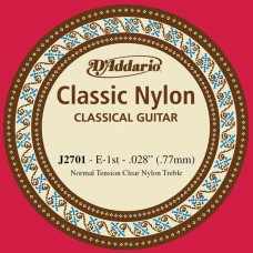 D'ADDARIO J2701 - одиночная струна для классической гитары (1-я) .028