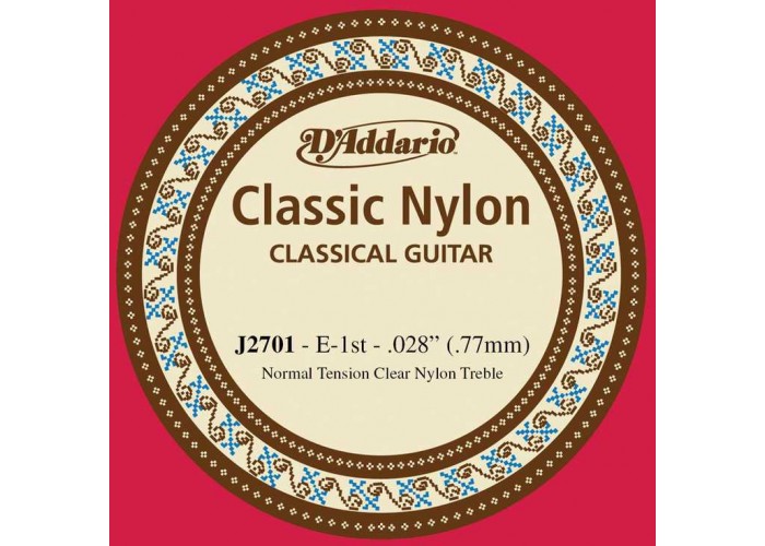 D'ADDARIO J2701 - одиночная струна для классической гитары (1-я) .028