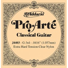 D'Addario J4403 Pro-Arte Отдельная 3-я струна для классической гитары, нейлон, о.сильное натяжение