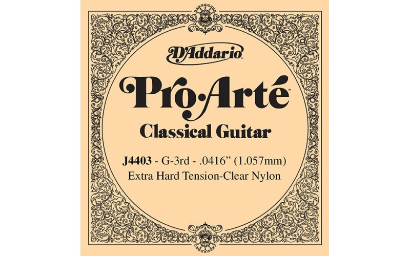 D'Addario J4403 Pro-Arte Отдельная 3-я струна для классической гитары, нейлон, о.сильное натяжение