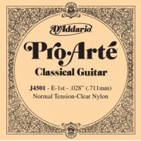 D'Addario J4501 Pro-Arte Отдельная 1-ая струна для классической гитары, нейлон