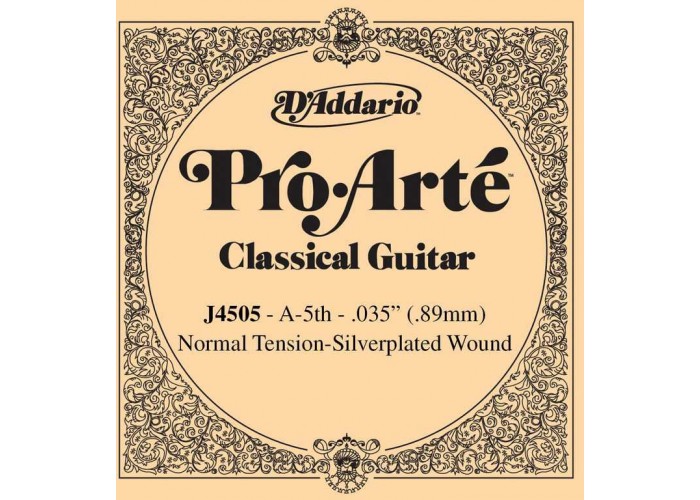 D'Addario J4505 Pro-Arte Отдельная 5-ая струна для классической гитары, посеребрен, норм. натяжение