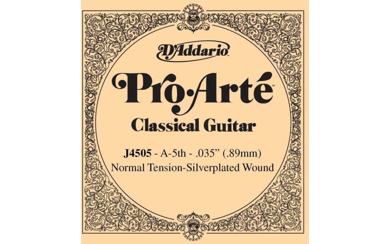 D'Addario J4505 Pro-Arte Отдельная 5-ая струна для классической гитары, посеребрен, норм. натяжение