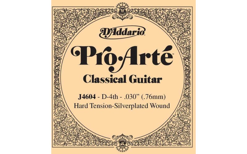 D'Addario J4604 Pro-Arte Отдельная 4-ая струна для классической гитары, нейлон, сильное натяжение