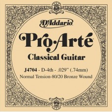 D'Addario J4704 Отдельная 4-ая струна для акустической гитары, бронза 80/20, 029