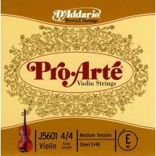 D'Addario J5601-4/4M-B10 Pro-Arte Отельная струна E/Ми для скрипки размером 4/4, ср. натяж, 10шт