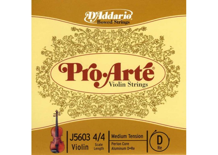 D'Addario J5603-4/4M Pro-Arte Отдельная струна D (Ре) для скрипки размером 4/4, среднее натяжение