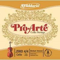 D'Addario J5901-4/4M Pro-Arte Отдельная струна A/Ля для виолончели размером 4/4, среднее натяжение