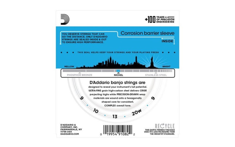 D'ADDARIO EJ60 струны для банджо 9-20