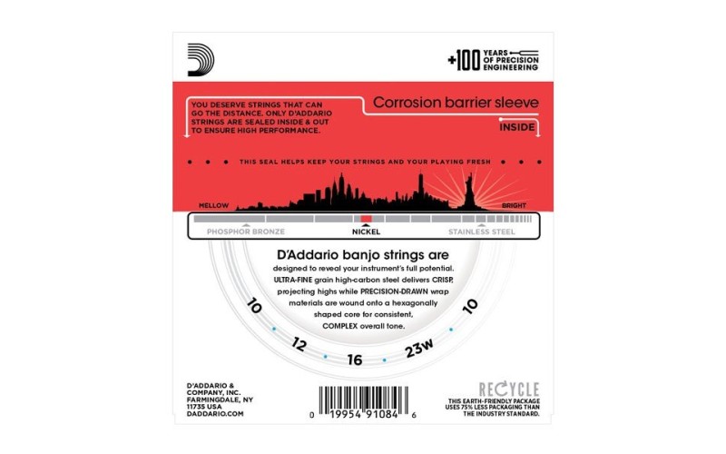 D'ADDARIO EJ61 струны для банджо 10-23