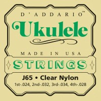 D'ADDARIO J65 струны для укулеле сопрано, чистый нейлон