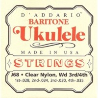 D'ADDARIO J68 струны для укулеле баритон, серебро/чистый нейлон