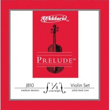 D'Addario J810-1/8M-B10 Prelude Струны для скрипки размером 1/8, среднее натяжение, 10 комплектов